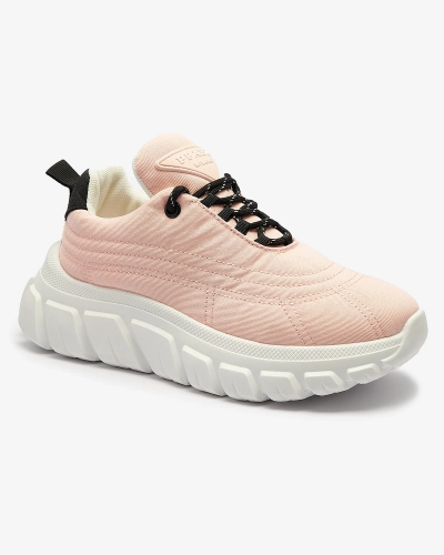 Hellrosa Damen-Sportschuhe aus Stoff Riotay- Footwear
