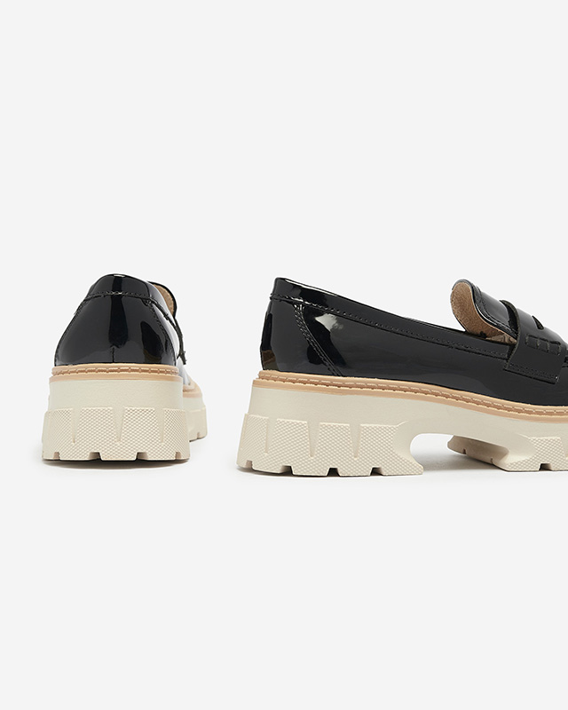 Schwarz lackierte Mokassins für Damen Mewira - Footwear