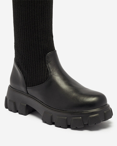 Чорні високі жіночі чоботи Alerpi