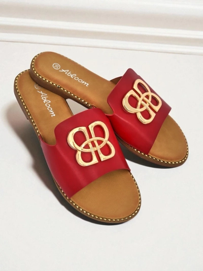 Royalfashion Damen-Pantoletten mit flacher Sohle Heraklia
