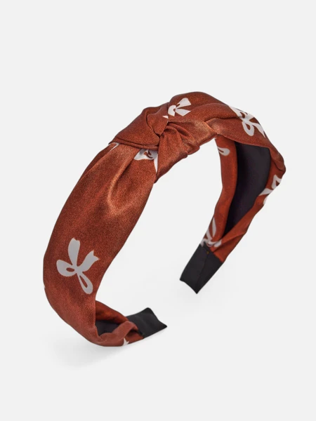 Royalfashion Satin-Haarband mit Flechtmuster und Print