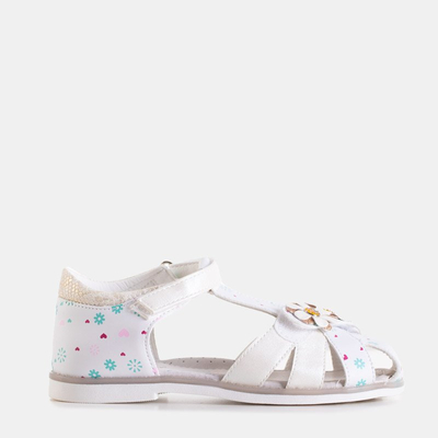 OUTLET Weiße Mädchensandalen mit Laluna-Verzierungen - Schuhe