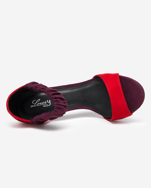 Червоні жіночі босоніжки на високому каблуці Veraxy - Взуття