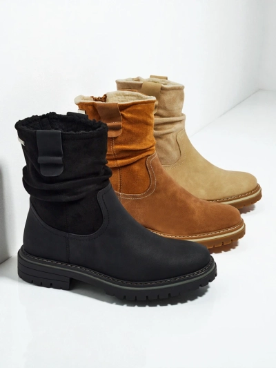 Höhere Damenstiefeletten aus Öko-Wildleder Liora