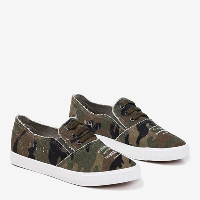 Жіночі зелені камуфляжні мокасини Leandra - Взуття