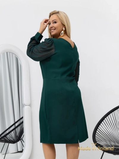 Elegantes Damen Mini-Kleid mit Netzärmeln Evilla