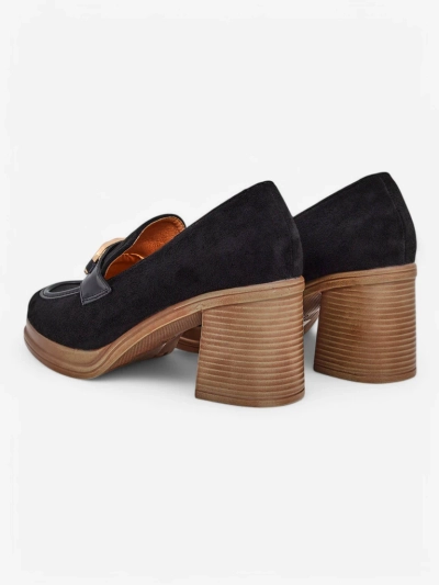 Royalfashion Damenmokassins auf einem Blockabsatz Qeroy