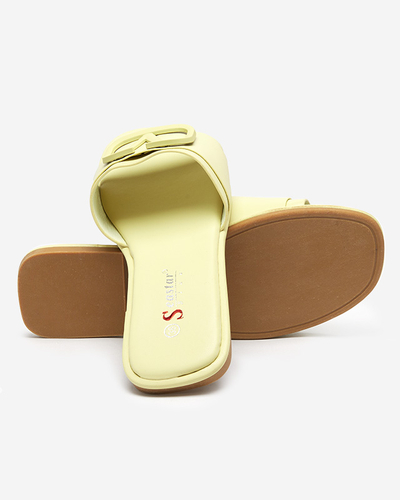 Cartec-Hausschuhe aus grünem Öko-Leder für Damen - Schuhe