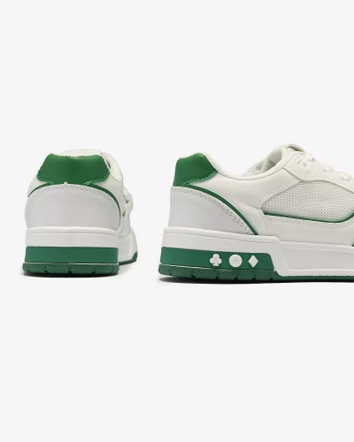 Sportliche Damen-Sneakers in Weiß und Grün Xirrat- Footwear
