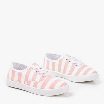 Rosa gestreifte Damenschuhe Anchor - Footwear 1
