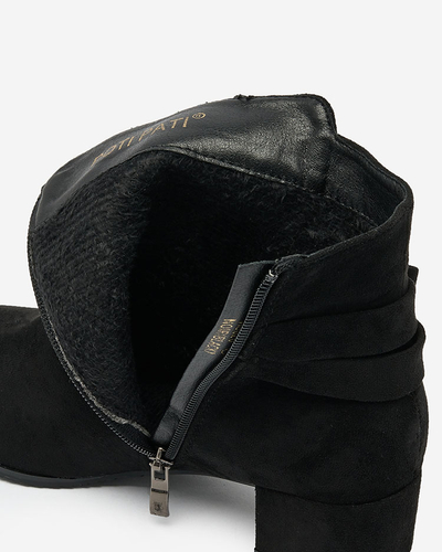 Royalfashion Чорні жіночі черевики на низькій шпильці Referra