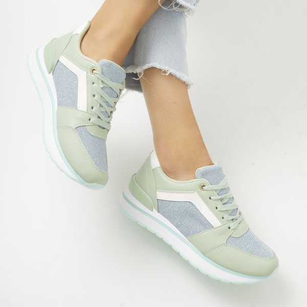 Grüne Damen-Sportsneaker mit Glitzer Berilan - Footwear