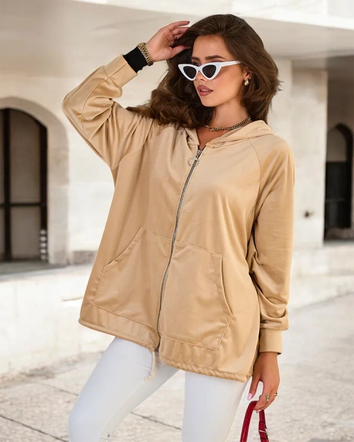 Жіночий світшот Royalfashion з капюшоном на блискавці