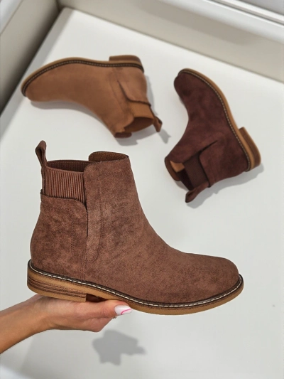 Damen Stiefeletten im Chelsea-Stil aus Öko-Wildleder Veysi