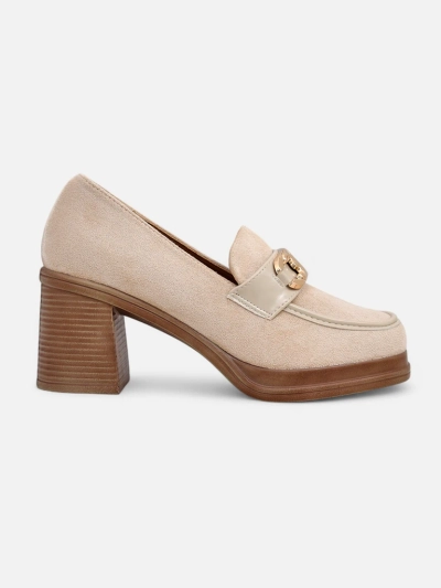 Royalfashion Damenmokassins auf einem Blockheel Qeroy