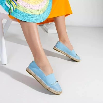Blaue Damen-Espadrilles mit Fraus-Sternen - Schuhe