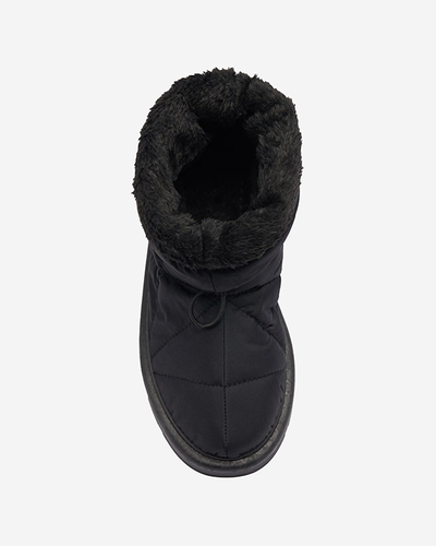 Schwarze Damen Isolierte Stiefel a'la Schneestiefel Kaliolen - Footwear