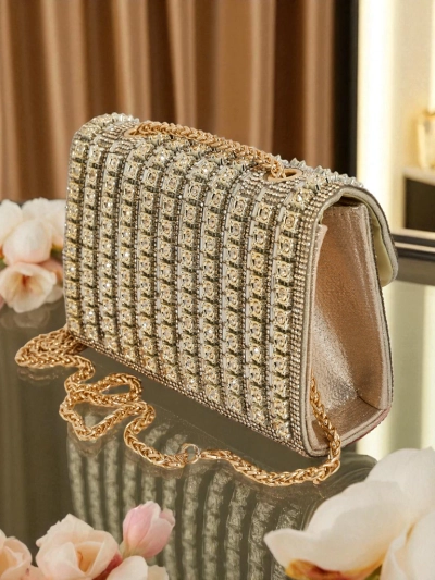 Royalfashion Damen Clutch Handtasche mit Zirkonia Elira Dusk