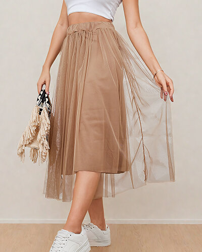 Royalfashion Doppellagiger Midirock für Damen