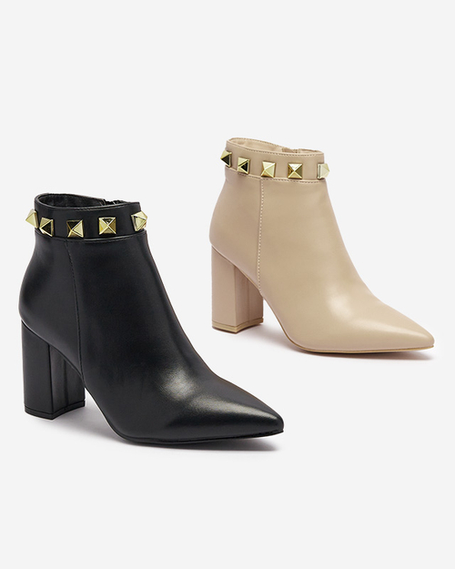 Бежеві жіночі черевики на шпильках Sertika - Взуття