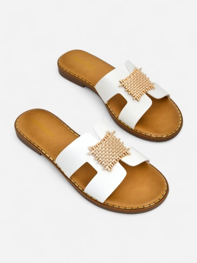 Royalfashion Damen-Slides mit Dekoration Crattes