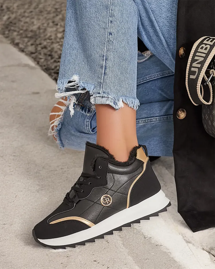 Royalfashion Isolierte Damen-Sneaker mit Fell Ozzix