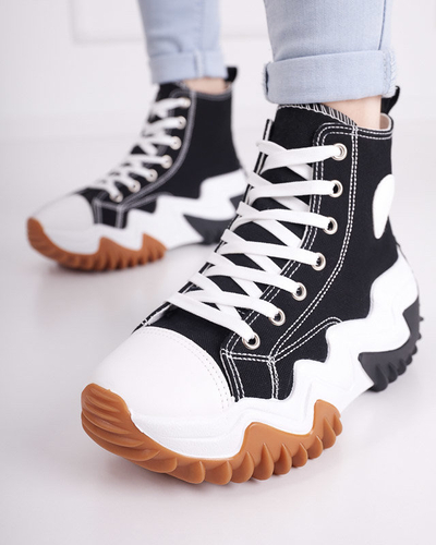 OUTLET Чорне жіноче спортивне взуття a'la снікерси Oqapi - Взуття