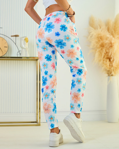 Royalfashion Жіночі брюки з квіткової тканини