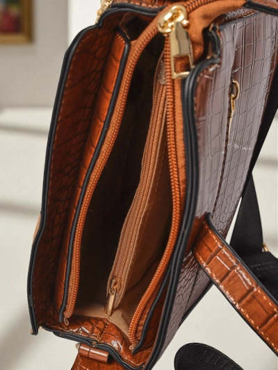 Hermia Damenhandtasche Dunkelbraun aus Öko-Leder, Casual