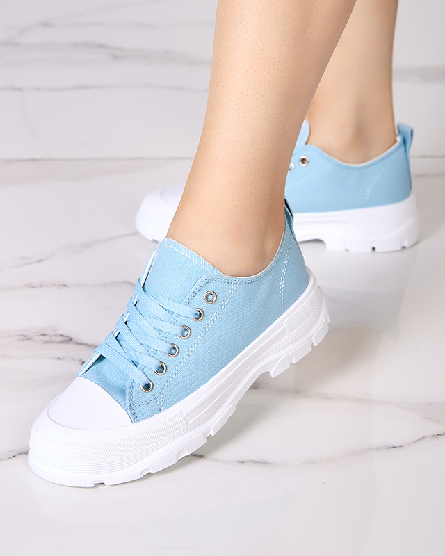 Blaue Damen-Sneaker mit höherer Sohle Mytiko - Footwear