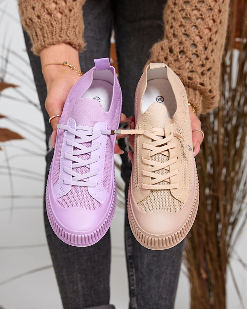 Royalfashion Фіолетові жіночі тканинні тенісні кросівки Lite Steps