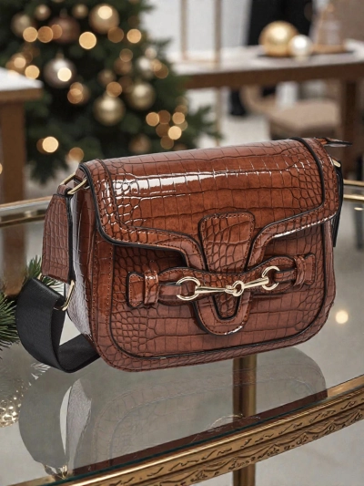 Torebka Damska Aurora Brązowa Skórzana Elegancka na Co Dzień