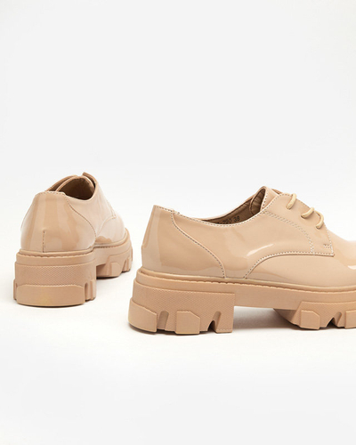 OUTLET Beige lackierte Damenschuhe Binotsi - Schuhe