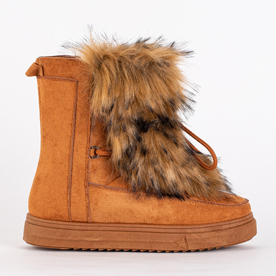 Kamelfell-Schneestiefel für Damen Cerika - Schuhe