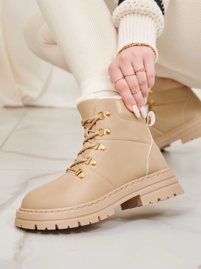 Royalfashion Beige Damen Develier Trappers