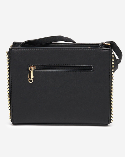 Klassische schwarze Handtasche mit Dekoration - Accessoires