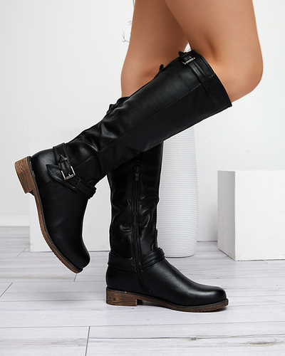 Жіночі чорні утеплені чоботи Radolia - Взуття