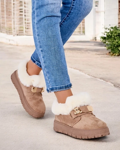 Royalfashion Damen Kurzstiefel a'la Schneestiefel Dobis