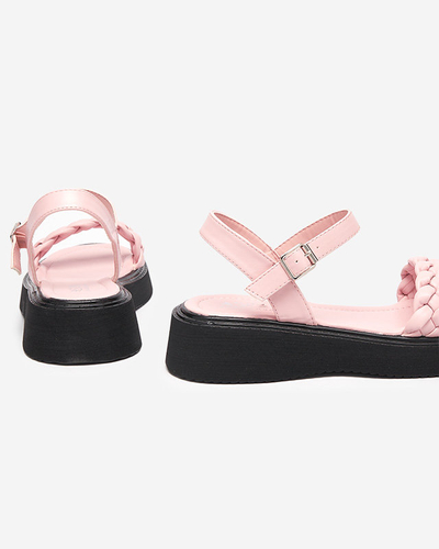 Damensandale auf dickerer Sohle in Pink Usinos- Footwear