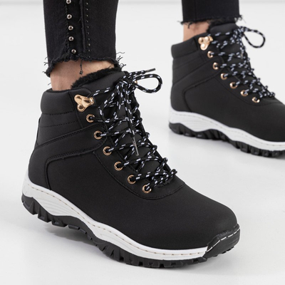 Жіночі черевики-трапери з екошкіри у чорному кольорі Filisa - Взуття