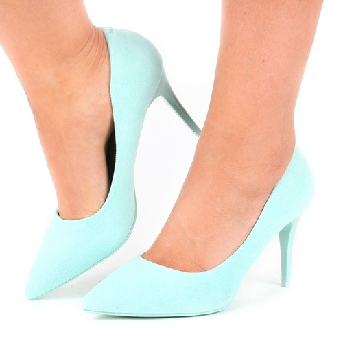 Miętowe klasyczne szpilki Annabella- Obuwie