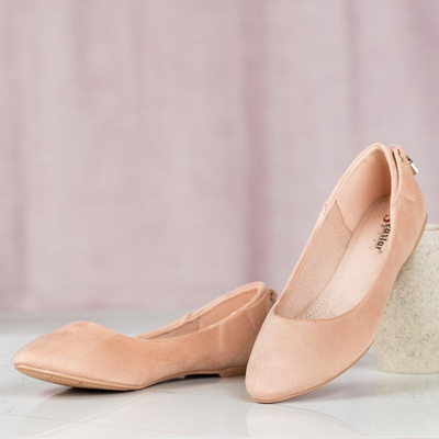Pink Fizir Ballerinas aus Öko-Wildleder - Schuhe