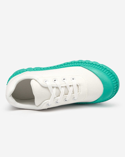 OUTLET Damen Sneaker weiß mit grüner Sohle Comp - Footwear