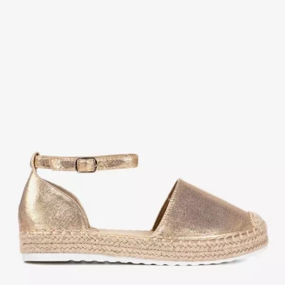 Золоті жіночі еспадрили на платформі Citiva - Взуття 1