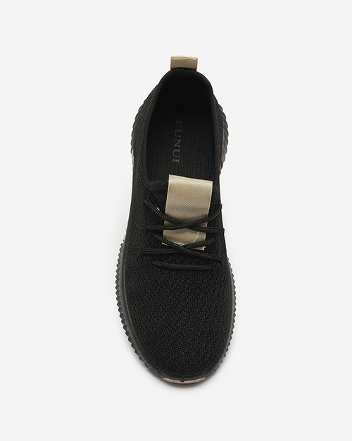 Чорні жіночі спортивні туфлі з коричневими вставками Keteti - Взуття