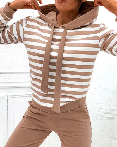 Royalfashion Damen-Set aus gestreifter Baumwolle