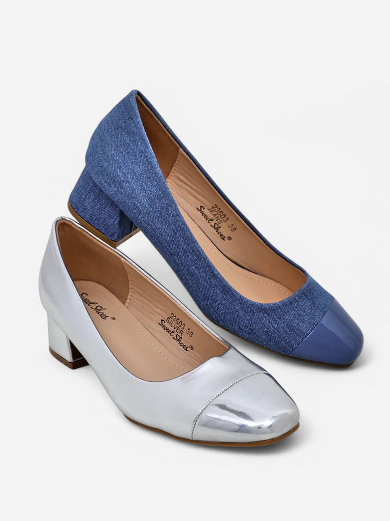 Royalfashion Damen Pumps mit niedrigem Absatz Penolle