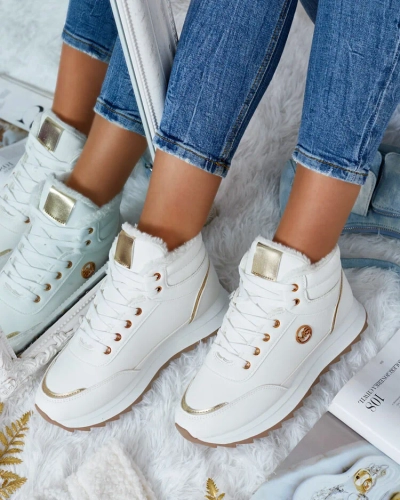 Royalfashion Warmed women's sneakers with fur Casill