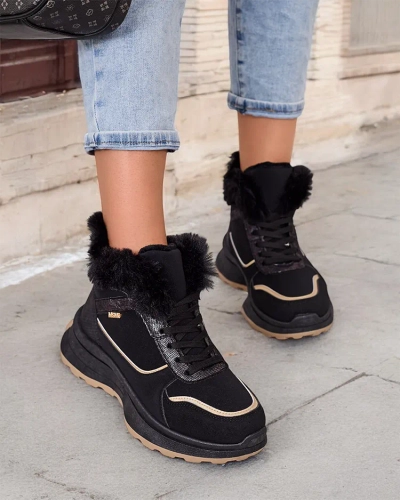 Royalfashion Warmed women's sneakers with fur Mofell