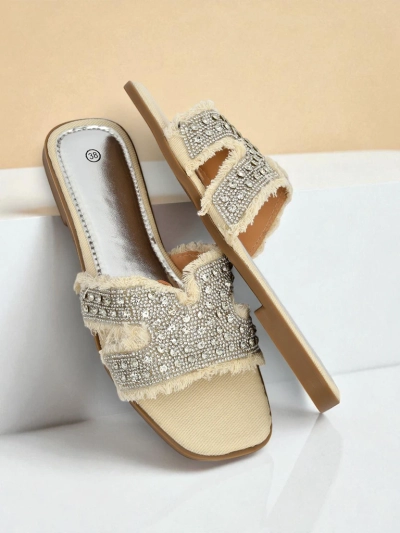 Royalfashion Damen-Sandalen mit Strasssteinen CrystalEase